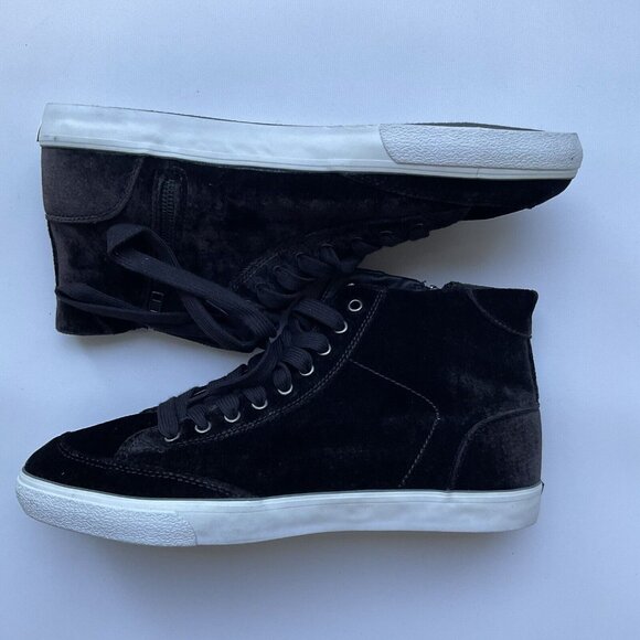 Guess Men’s Malden High Top Sneakers Brown Velvet Shoes Size 11.5 - Picture 1 of 11